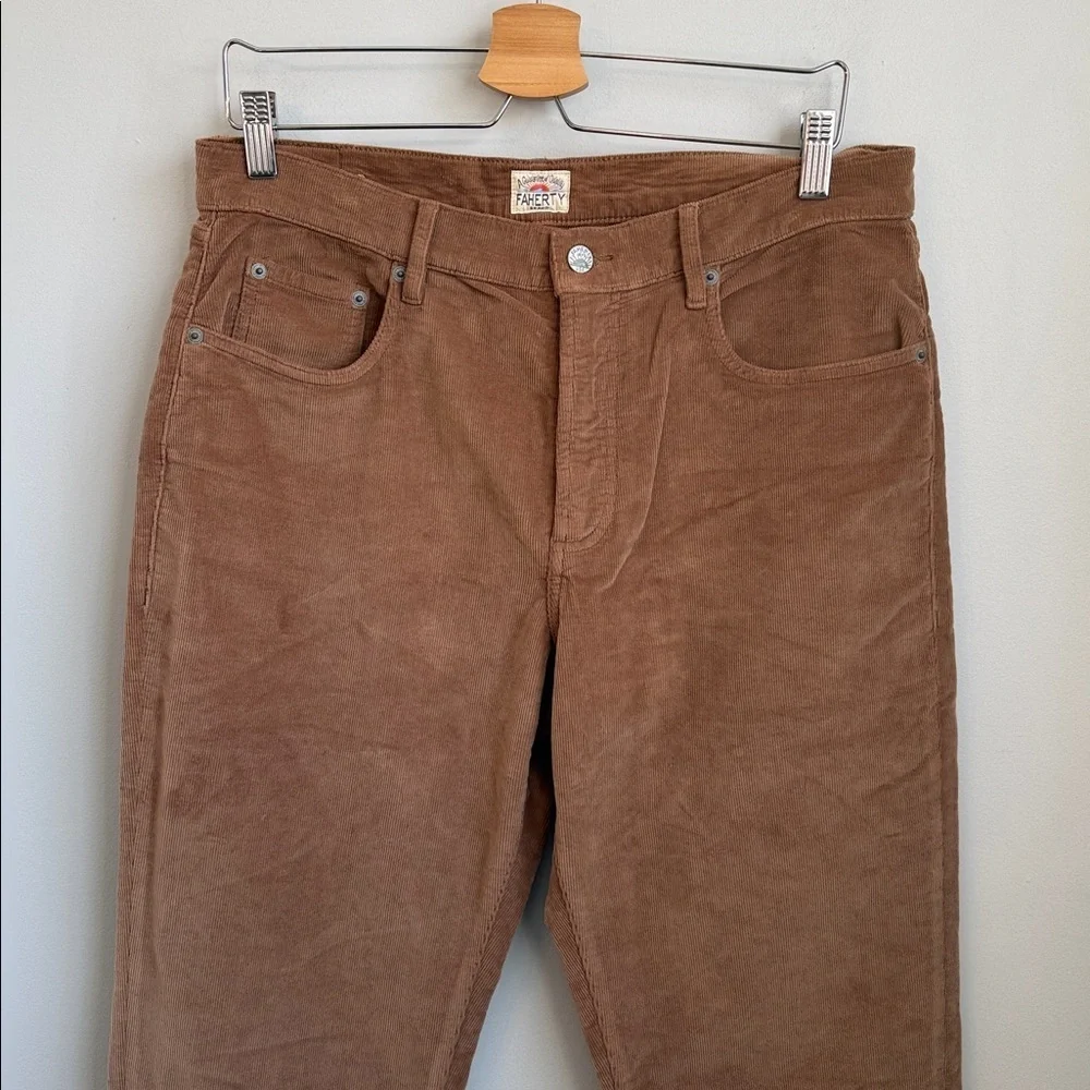 Fakery Stretch Terry Corduroy 5-Pocket Pant - Maple Brown SZ 33